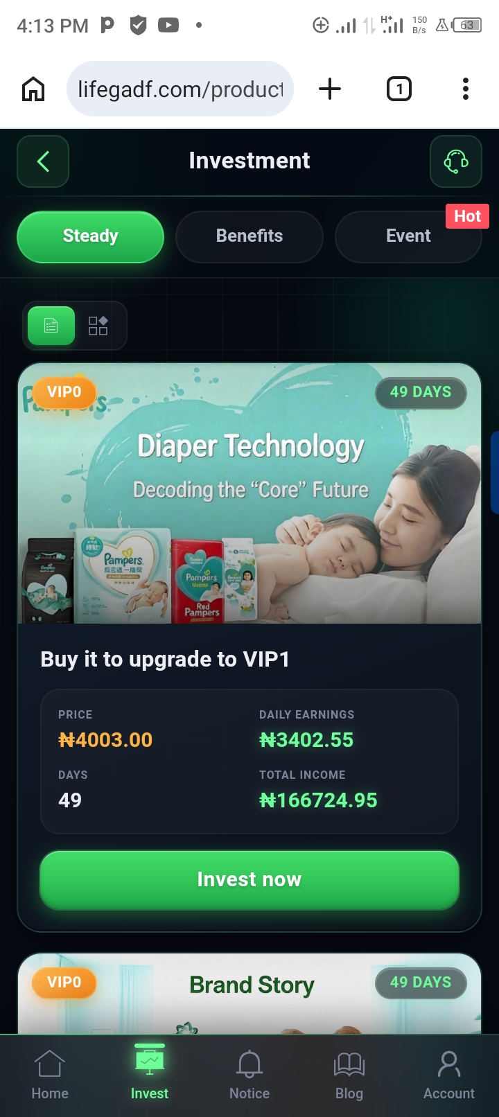 How to invest on P&G platform